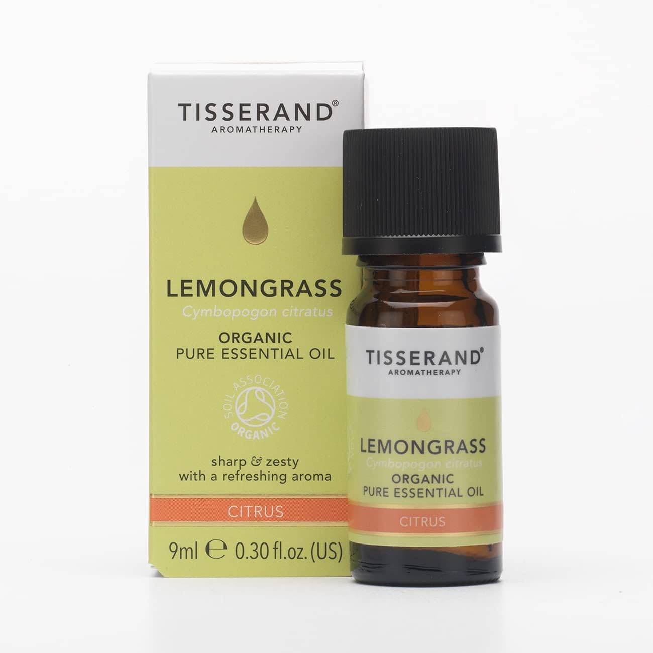 Tisserand Aromatherapy | Lemongrass Organic Essential Oil | 100% Pure Natural Essential Oil | 9ml