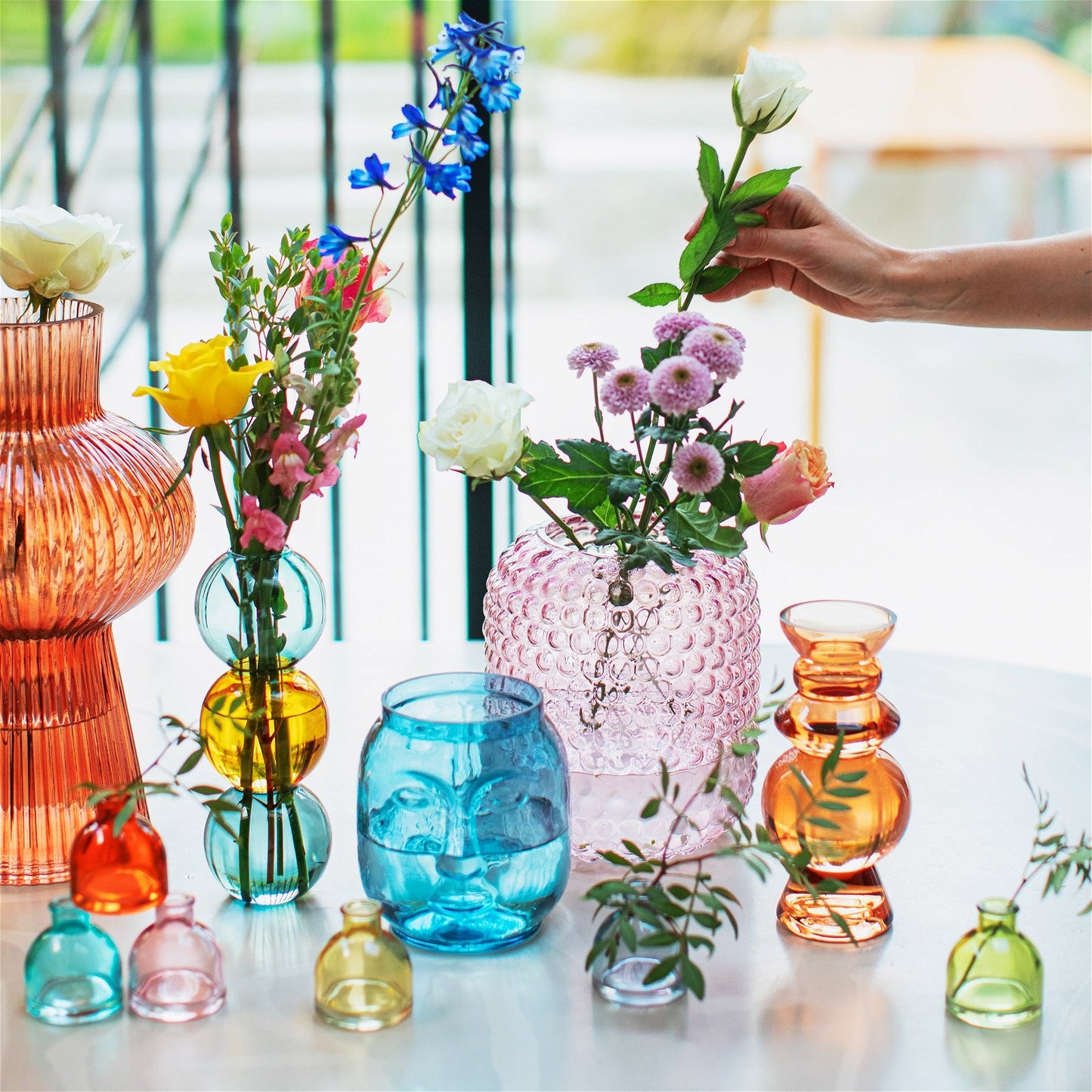 Selina Glass Vase Dark Amber