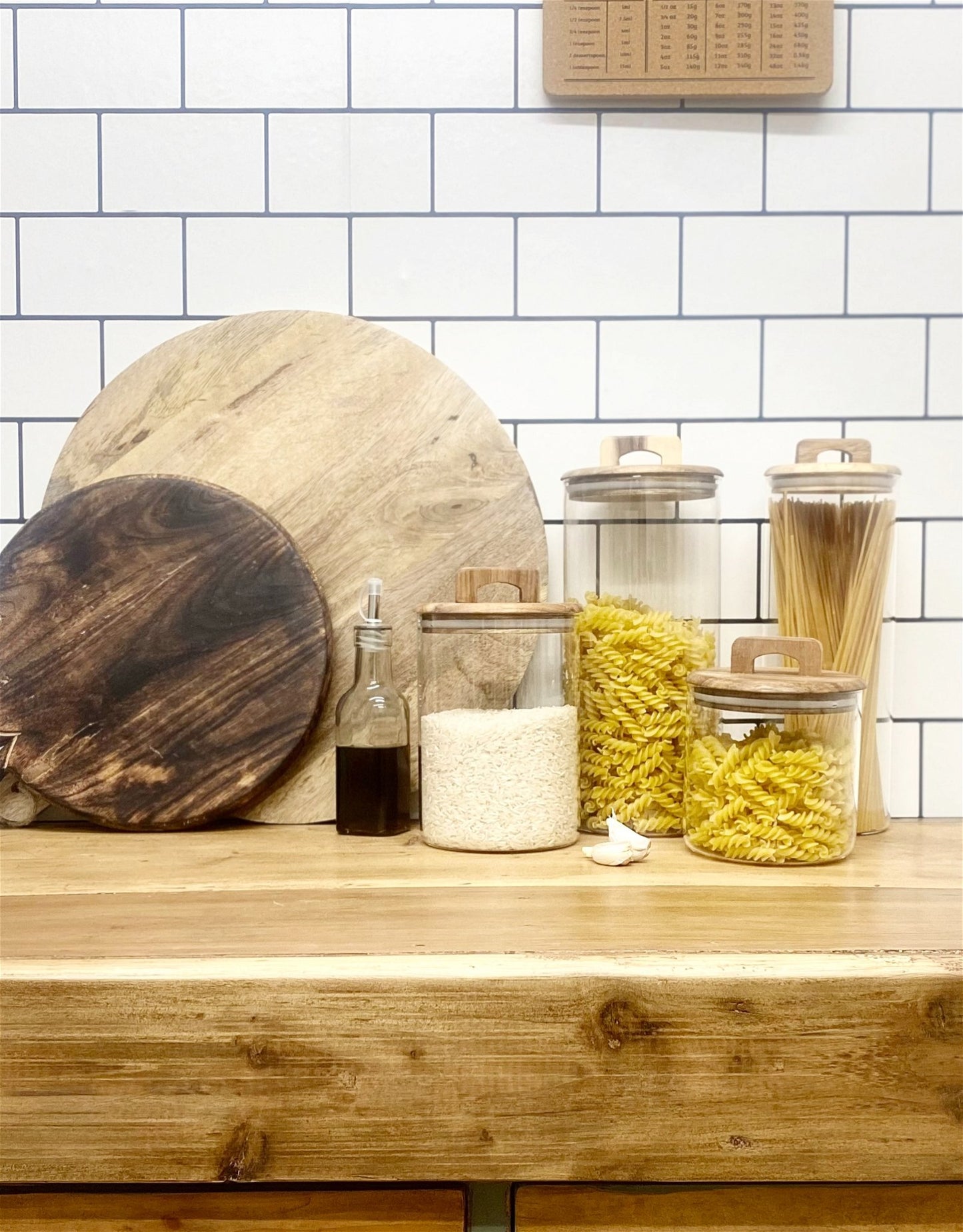 Glass Storage Jar with Acacia Lid 2.7L