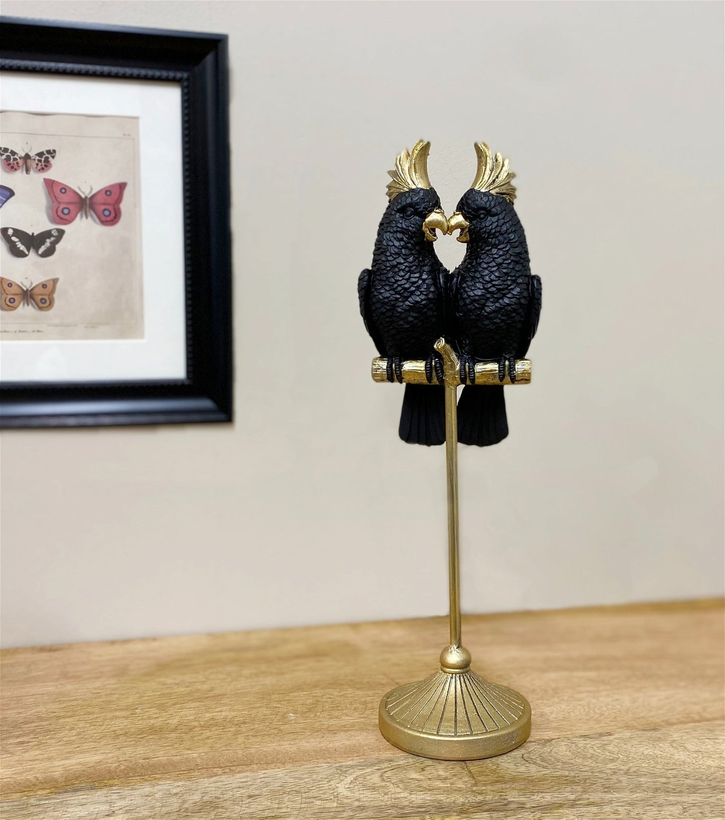 Black And Gold Cockatoo Pair